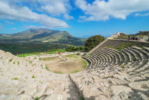 Römisches Theater, Segesta, Sizilien, Italien Römisches Theater, Segesta, Sizilien, Italien